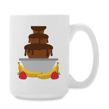 Fontaine de chocolat aux fruits - Grande tasse 440 ml - blanc - Droite