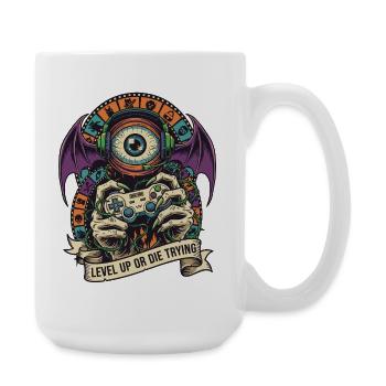 Level Up Eye Monster Controller - Large Mug 440 ml - white - Right