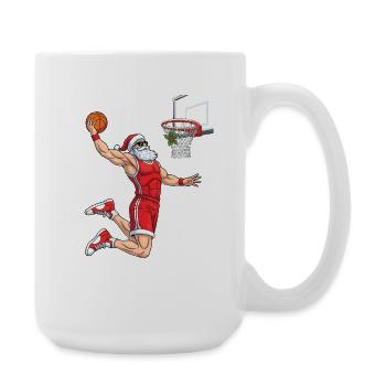 Dunking Santa Holiday Basketball Spirit Bold  - Large Mug 440 ml - white - Right