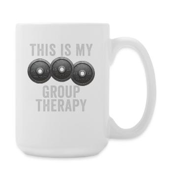 Voici mon plan de poids amusant en thérapie de groupe - Grande tasse 440 ml - blanc - Droite