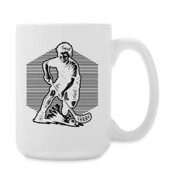 Floorball motif that works immediately - Large Mug 440 ml - white - Right