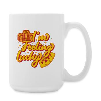 Gambling Fan I ́m Feeling Lucky Casino - Large Mug 440 ml - white - Right