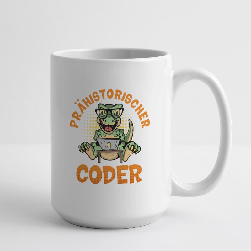 Coding PREHISTORIC CODER Fun Large Mug 440 ml