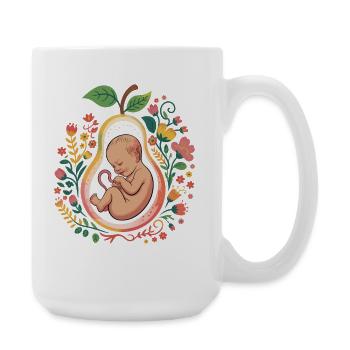 Fruit de la vie : Ventre de fleur - Grande tasse 440 ml - blanc - Droite