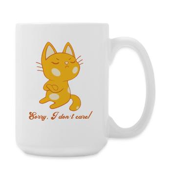 Je m’en fiche, amateur de chats drôle - Grande tasse 440 ml - blanc - Droite