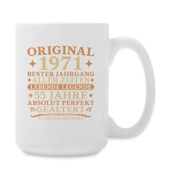 Original 1971 Year 55th Birthday Gift - Large Mug 440 ml - white - Right