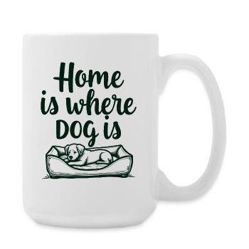 Home Is Where Dog Is Dog Love - Large Mug 440 ml - white - Right