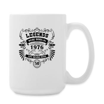 50th Birthday Vintage 1976 Vintage Western Laying - Large Mug 440 ml - white - Right