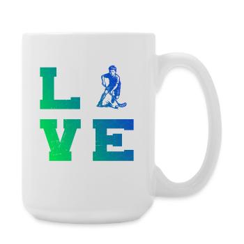 Floorball Stil für jeden Anlass - Große Tasse 440 ml - Weiß - Rechts
