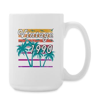 Vintage 1990 Limited Edition Palmen - Große Tasse 440 ml - Weiß - Rechts