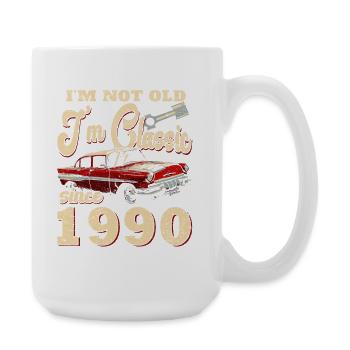 Je suis un classique depuis 1990 - Grande tasse 440 ml - blanc - Droite