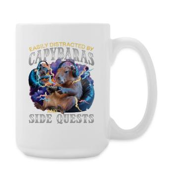 Joueur Drôle de Capybara - Grande tasse 440 ml - blanc - Droite