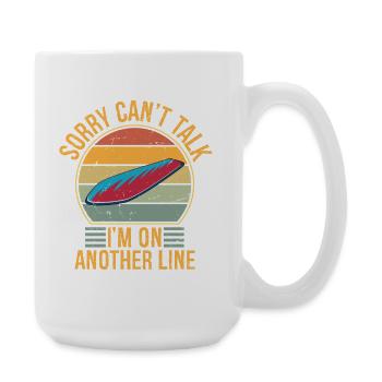 Funny Water Ski Designs for Men Women Water Skier - Large Mug 440 ml - white - Right