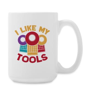 Bingo Game I Like My Tools Bingo - Große Tasse 440 ml - Weiß - Rechts