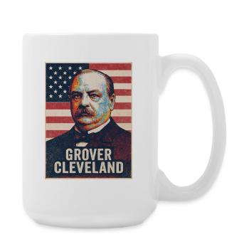 Grover Cleveland USA America Gift - Large Mug 440 ml - white - Right