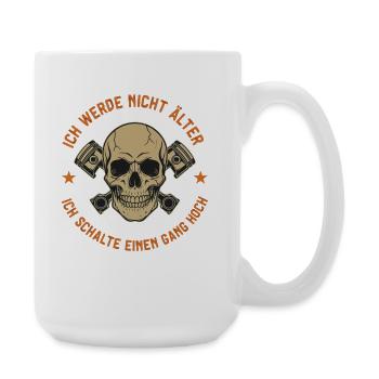 Men with motorcycles have the most beautiful women - Large Mug 440 ml - white - Right