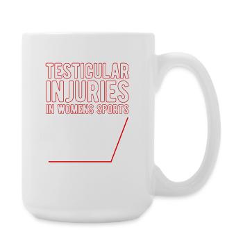 Blessures testiculaires dans le sport féminin Inportables - Grande tasse 440 ml - blanc - Droite