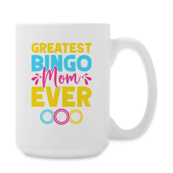 Bingo Game Greatest Bingo Mom Ever Bingo - Large Mug 440 ml - white - Right