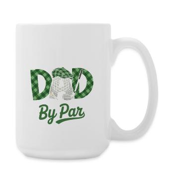 Best Dad By Par Golf Vater - Große Tasse 440 ml - Weiß - Rechts