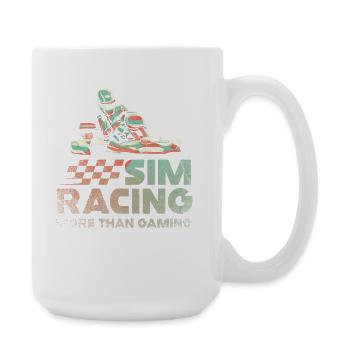 Sim Racing: Mehr als nur Gaming - Große Tasse 440 ml - Weiß - Rechts
