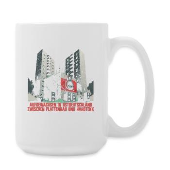 Hardtekk Tekke Ostdeutschland Plattenbau - Large Mug 440 ml - white - Right