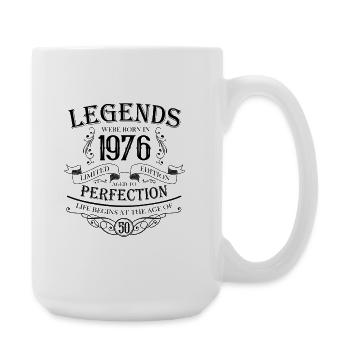 50th Birthday Legends Vintage 1976 Perfection - Large Mug 440 ml - white - Right