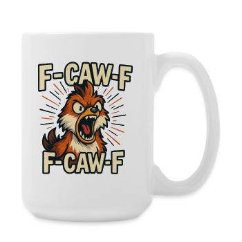 f-CAW-F bande dessinée renard en colère, chemise drôle d’animal - Grande tasse 440 ml - blanc - Droite