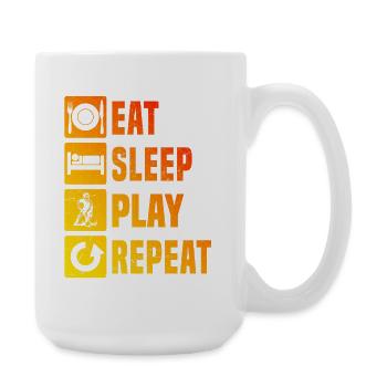 Un motif de floorball clair pour chaque jour - Grande tasse 440 ml - blanc - Droite