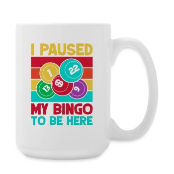 Bingo Game I Paused To Be Here Bingo - Large Mug 440 ml - white - Right