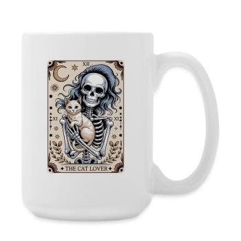 Die Katzenliebhaber-Tarotkarte - Große Tasse 440 ml - Weiß - Rechts