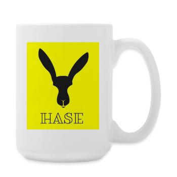 Contraste jaune Bunny Silhouette - Grande tasse 440 ml - blanc - Droite