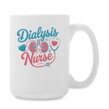 Dialysis Nurse Motive - Kidney Care - Large Mug 440 ml - white - Right