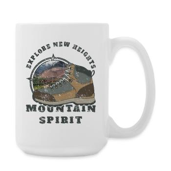 Berg- und Abenteuergeist - Große Tasse 440 ml - Weiß - Rechts