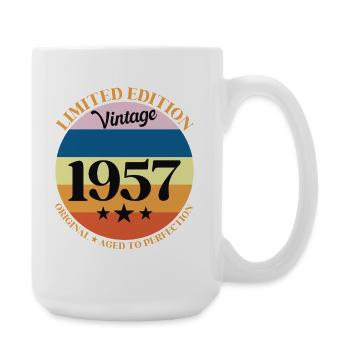 1957 Anniversaire Vintage Cadeau d'Anniversaire 57 - Grande tasse 440 ml - blanc - Droite