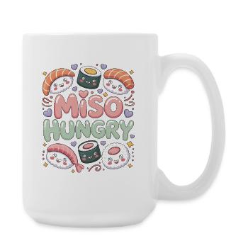 Sushi Miso Hungry Japanese Food Seafood Lover - Große Tasse 440 ml - Weiß - Rechts