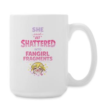 Anime Fangirl Screams Anime Reaction - Large Mug 440 ml - white - Right