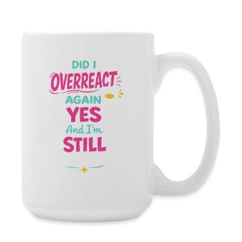 Anime Fangirl Screams Anime Reaction - Large Mug 440 ml - white - Right
