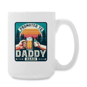 Dad again, dad-to-be, future father - Large Mug 440 ml - white - Right