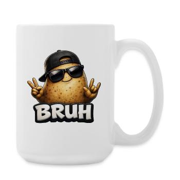 Patate brûlante avec lunettes de soleil - Grande tasse 440 ml - blanc - Droite