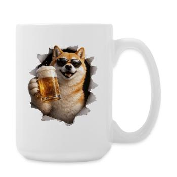 Shiba Inu Beer - Large Mug 440 ml - white - Right