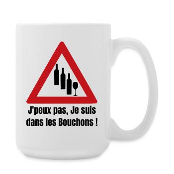 I CAN'T, I'M IN TRAFFIC! (wine) - Large Mug 440 ml - white - Right
