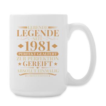 45e anniversaire Parfaitement vieilli depuis 1981 - Grande tasse 440 ml - blanc - Droite