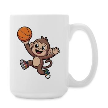 Basket en dunking singe - Grande tasse 440 ml - blanc - Droite