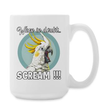 Creative gift for cockatoo and bird lovers - Large Mug 440 ml - white - Right