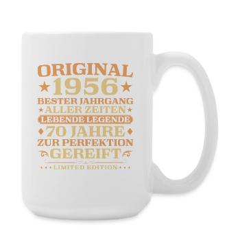 70th Birthday Living Legend 1956 Vintage - Large Mug 440 ml - white - Right