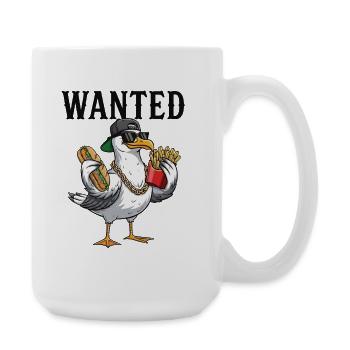 Je voulais mouette avec frites et sandwiches au poisson - Grande tasse 440 ml - blanc - Droite