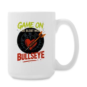Fléchettes pour la Saint-Valentin dans le mille, elle reste à moi - Grande tasse 440 ml - blanc - Droite