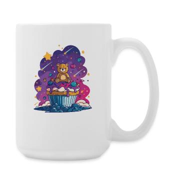 Cupcake en peluche dans le cosmos - Grande tasse 440 ml - blanc - Droite