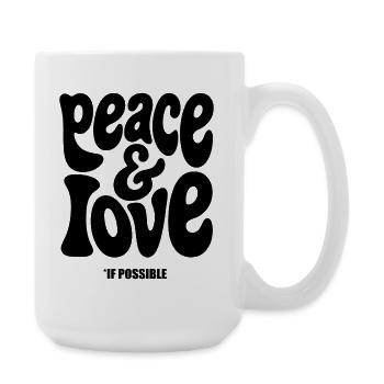 FRIEDENSLIEBE #1 – lass uns reden - Große Tasse 440 ml - Weiß - Rechts