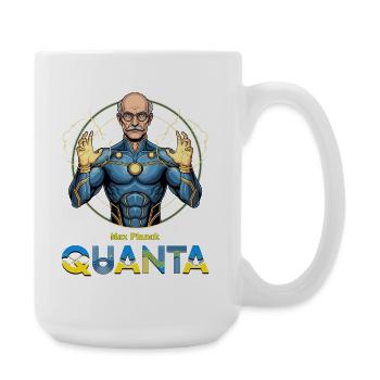 Quanta Planck Superhero - Large Mug 440 ml - white - Right